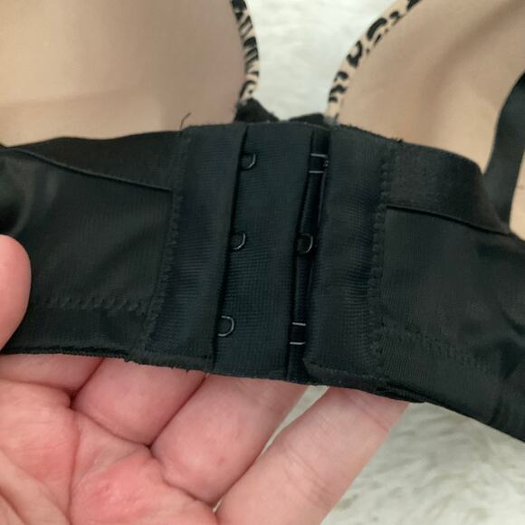 Olga Flirty Leopard Print Push Up Bra - Size 38D - NEW - Picture 5 of 6